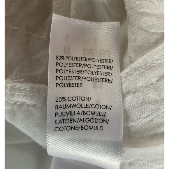NWT Liverpool Womens Ruffled Hem White Top Size L Lightweight Cotton Blend NEW - Picture 10 of 13